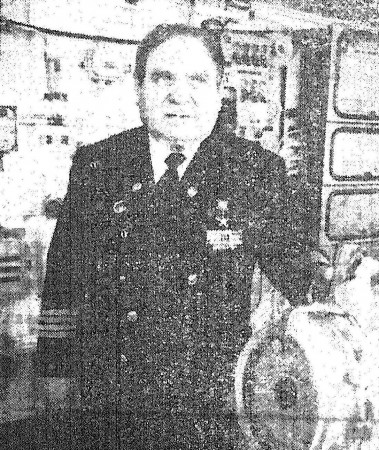 Тамм  Фридрих Михайлович заместитель начальника службы главного капитана объединения - БМРТ-227 Аугуст Алле 12 03 1987