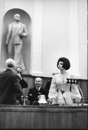 Софи Лорен в Кремлевском дворце, 1965.