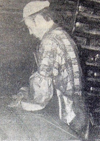 Смирнов А. матрос 1-класса и ударник коммтруда  в рыбном цехе БМРТ 474  29 февраля  1972