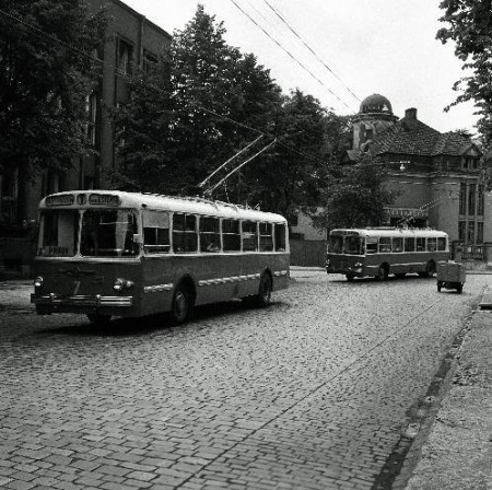пробный выезд на линию №1 троллейбусов в Таллине 1965