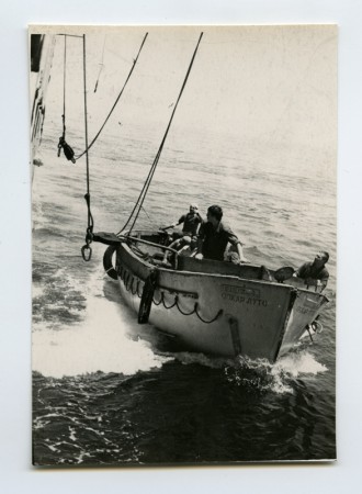 Лодочная подготовка на промысловом судне БМРТ-368 Оскар Лутс 1968