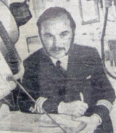 Тойво Паадик — второй помощник капитана  ПР Аугуст Корк - 22 июня 1974