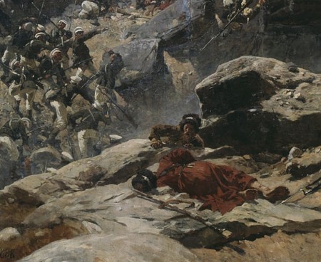 Штурм аула Ахульго. Фрагмент 3. 1888