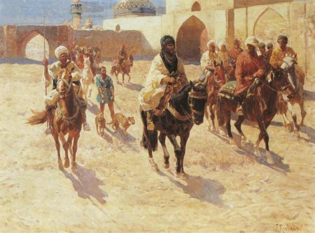 Средняя Азия - Всадники в Самарканде