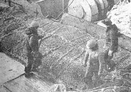 матросы-добытчики   за  подготовкой трала к работе - БММРТ-18З Рудольф Вакман 04 05 1978