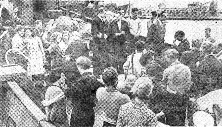 Митинг при встрече СРТ-4590 - 03 08 1963