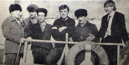 члены экипажа РПР 1281  после четвертого выхода на Балтику 4 марта 1972