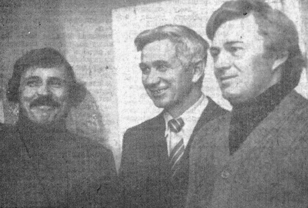 Пахолков  А. и  А. Гук мотористы, матрос А. Куприянов - РПК-2 14 01 1984