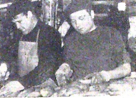 Подольский Е.  парторг и 1-й помощник капитана А. Пааль на подвахте -  БМРТ Кристьян Рауд  - 23 март 1968