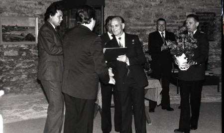 Сусского, капитана-директора Эстрыбпром, поздравляют с юбилеем в Морском музее - 1982