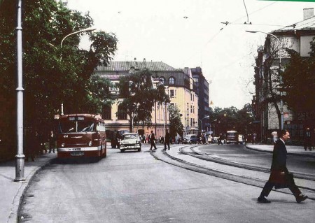 1968. Улица в Таллине с Икарусом-55
