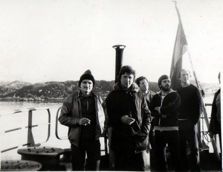 ТР А.Якобсон 1986г. у берегов Норвегии Слева Солодилов Сергей с бородой  Слава Сенев
