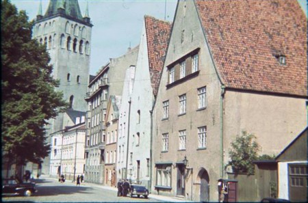 улица с видом на церковь Олевисте 1939 г