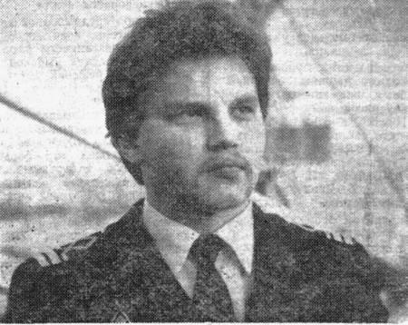 Кобылкин Владимир третьего помощник капитана  и секретарь комсомольской организации судна - ТР Нарвский залив 28 01 1984