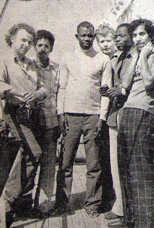 Когда экипаж Юхана Смуул работал в Атлантике, на борту судна вместе с нашими моряками трудились и мавританские моряки 1 мая 1976