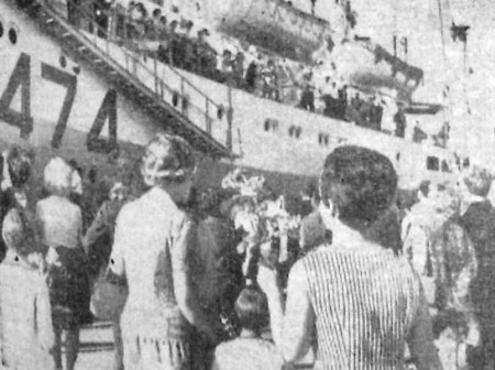 Встреча БМРТ-474 Оскар Сепре в порту – 01 07 1970