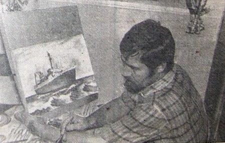 Хустнутдинов Лукман  художник и поэт  БМРТ-604 Рудольф Сирге  - 4 июня 1974 года