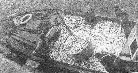 Колхозный мотобот у борта ПР Аугуст Корк – 01 06 1968