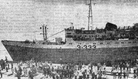 Торжественная встреча БМРТ-333 в Таллинском  морском рыбном порту – 22 06 1969