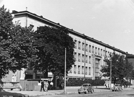 улица Нарва маантее ЭССР - Педагогический  1958 г.