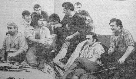 Варданян У. со своей бригадой обработчиков -  БМРТ-604  Рудольф Сирге  21 02 1976