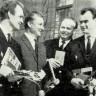 выпускники-заочники    ТРПТ   А.   Логинов,  Ю.    Плотников,  В.   Карулин,  А.     Ояла  - 1965   год