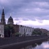 Харьков -  вид Благовещенского собора с берегов реки