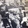 Пустоветов  Виктор  мастер добычи с бригадой  ремонтирует пелагический трал  БМРТ 555  Феодор Окк 1 июля 1972
