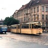 1968 год, Икарус-55 и трамвай на одной из городских улиц