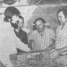 бригада мастера  обработки Полещука  В.  рапортует Сусскому В.  и Н. Ермолаеву о завершении работы - РТМС-7504 Пейпси   19 05 1979