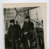 Курго  Роберт и Андрес Ирт преподаватели ПШМ  на школьном теплоходе «Запад» во время Беломорской поездки в Архангельск, 1957 г.