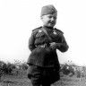 Гвардии рядовой 6-летний Сереженька Алешков, сын полка, 1942