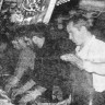 Бригада рыбообработчиков за расфасовкой улова – БМРТ-253 Март Саар 26 09 1969