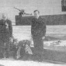 Андрусов Л. и М. Саженов ветеран войны у мемориального комплекса  в  Прохоровке – 25 03 1975