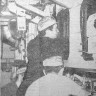 Остробредов  Ю. Г. 2-ой   механик с вахтой за   профилактическим  осмотром двигателя - БМРТ-248  ЙОХАН КЕЛЕР 25 12 1973
