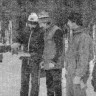 Команда лыжников ТМРП, занявшая первое место в эстафете - Эстрыбпром  11 02 1984