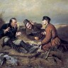 картина "Охотники  на  привале"  В. Г. Перов.