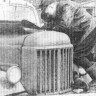 Якобсон, бригадир, и водитель Н. Булия регулируют двигатель – Автобаза Эстрыбпром 19 04 1979